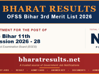 OFSS Bihar 3rd Merit List 2026