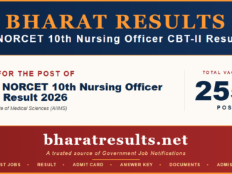 AIIMS NORCET 10th Nursing Officer Result 2026