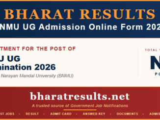 BNMU UG Admission Online Form 2026