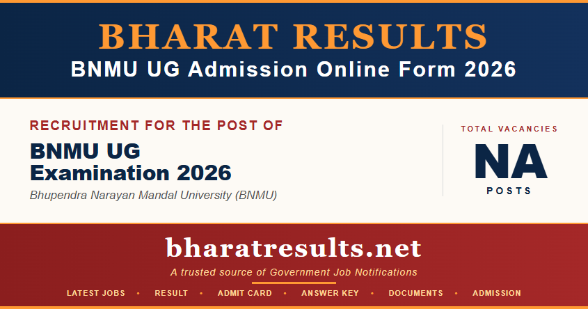 BNMU UG Admission Online Form 2026