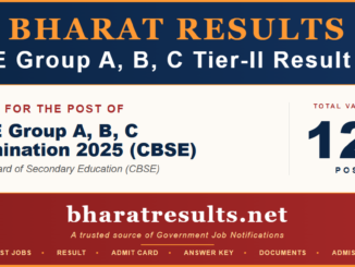 CBSE Group A, B, C Tier-II Result 2026