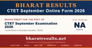 CTET September Online Form 2026
