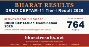 DRDO CEPTAM-11 Tier-I Result 2026