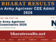 Indian Army Agniveer CEE Admit Card 2026