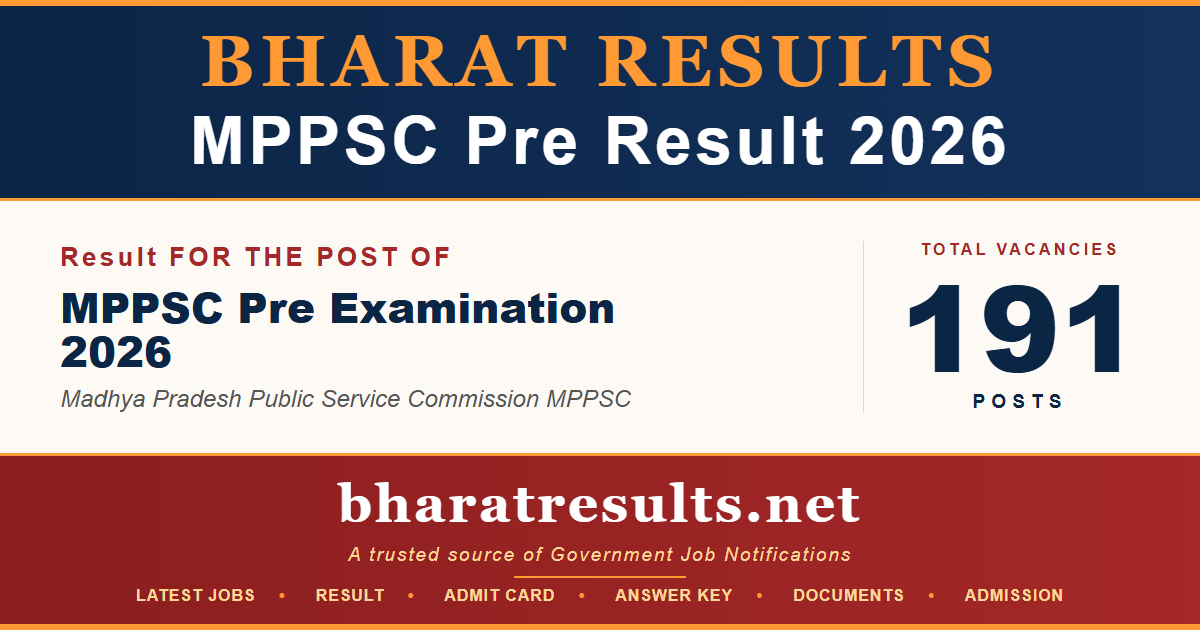 MPPSC Pre 2026 Result with Answer Key