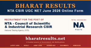NTA CSIR UGC NET June 2026 Online Form