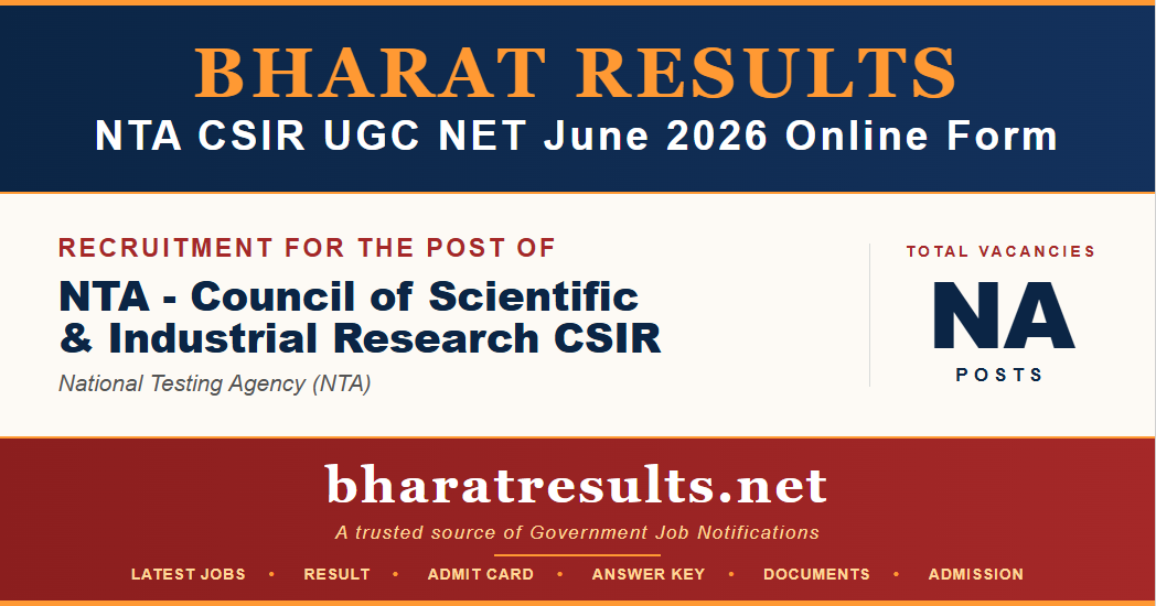 NTA CSIR UGC NET June 2026 Online Form
