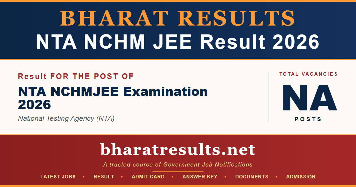 NTA NCHM JEE Result 2026