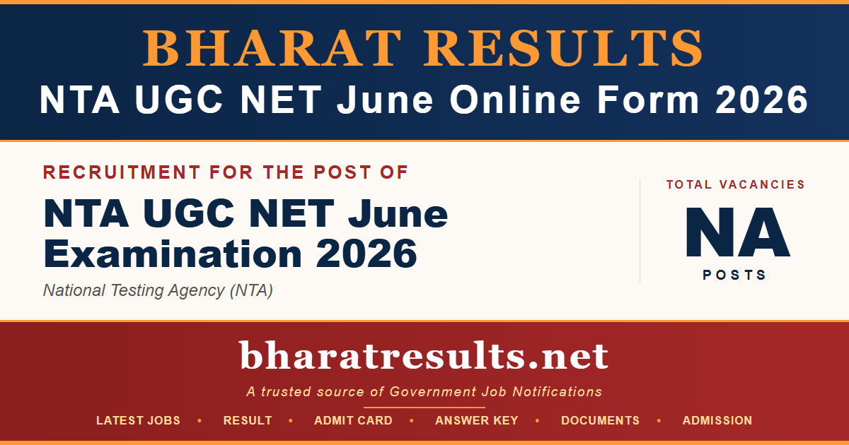 NTA UGC NET June Online Form 2026