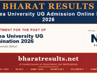 Purnea University UG Admission Online Form 2026