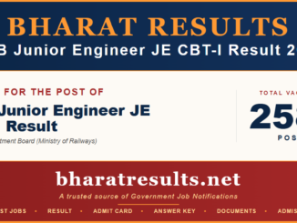 RRB Junior Engineer JE CBT-I Result 2026