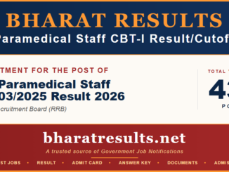 RRB Paramedical Staff CBT-I Result/Cutoff 2026