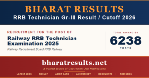 RRB Technician Gr-III Result / Cutoff 2026