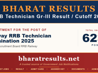 RRB Technician Gr-III Result / Cutoff 2026