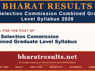 SSC CGL Syllabus 2026