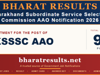 UKSSSC AAO Notification 2026