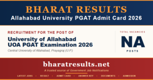Allahabad University PGAT Admit Card 2026
