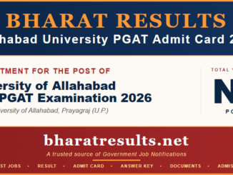 Allahabad University PGAT Admit Card 2026