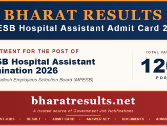 MPESB Hospital Assistant Admit Card 2026
