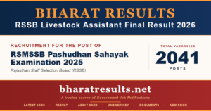 RSSB Livestock Assistant Final Result 2026