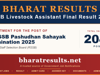 RSSB Livestock Assistant Final Result 2026