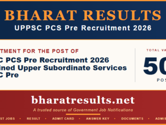 UPPSC PCS Pre Recruitment 2026