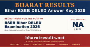 Bihar BSEB DELED Answer Key 2026