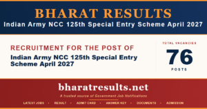 Indian Army NCC 125th Special Entry Scheme April 2027
