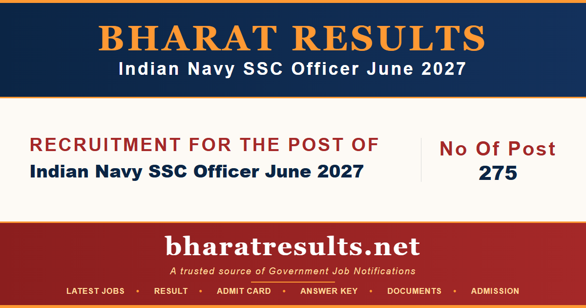 Indian Navy SSC Officer June 2027