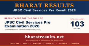 JPSC Civil Services Pre Result 2026