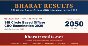 SBI Circle Based Officer Interview Letter 2026
