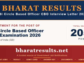 SBI Circle Based Officer Interview Letter 2026