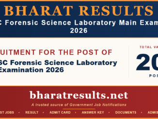 UPSSSC Forensic Science Laboratory Main Examination 2026