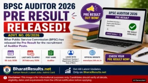 BPSC Auditor Pre Result 2026