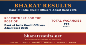 Bank of India Credit Officers Admit Card 2026