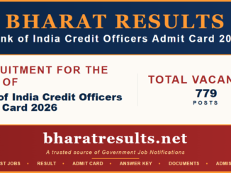 Bank of India Credit Officers Admit Card 2026