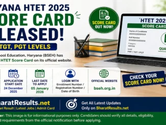 Haryana HTET Score Card 2026
