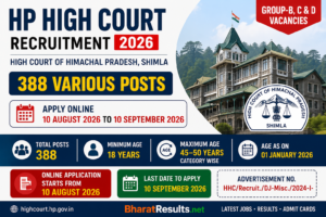 Himachal Pradesh High Court Various Post Recruitment 2026