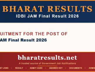 IDBI JAM Final Result 2026