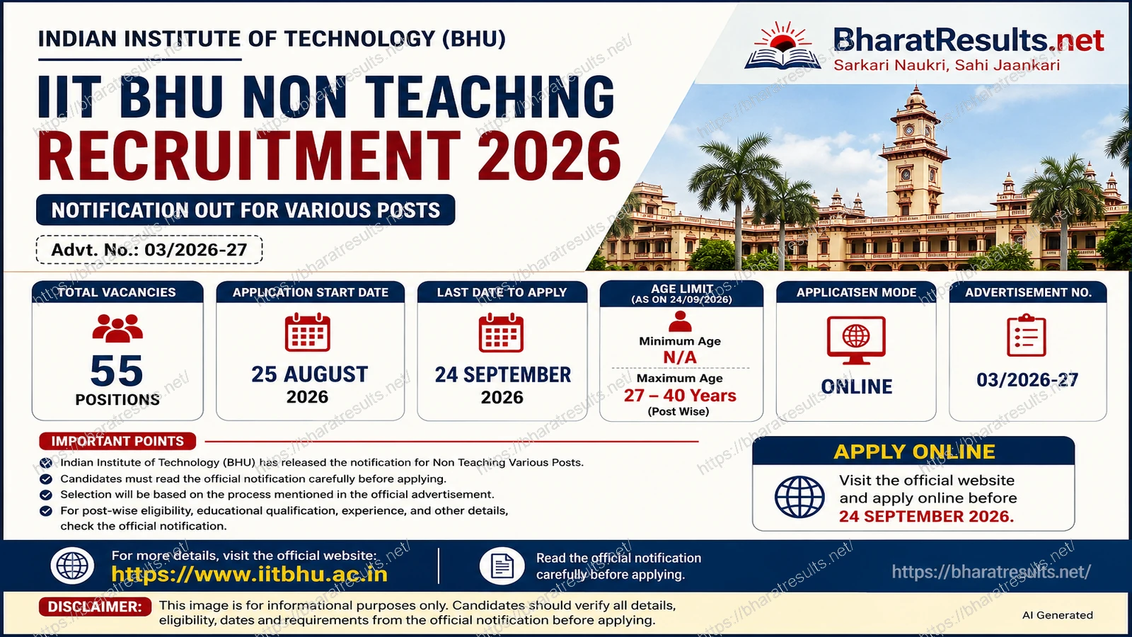 IIT BHU Non Teaching Recruitment 2026 – Apply Online for 55 Posts 1 IIT BHU Non Teaching Recruitment 2026