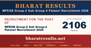 MPESB Group-2 Sub Group-4 Patwari Recruitment 2026