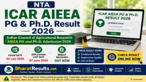 NTA ICAR AIEEA PG & Ph.D. Result 2026 – Check Result