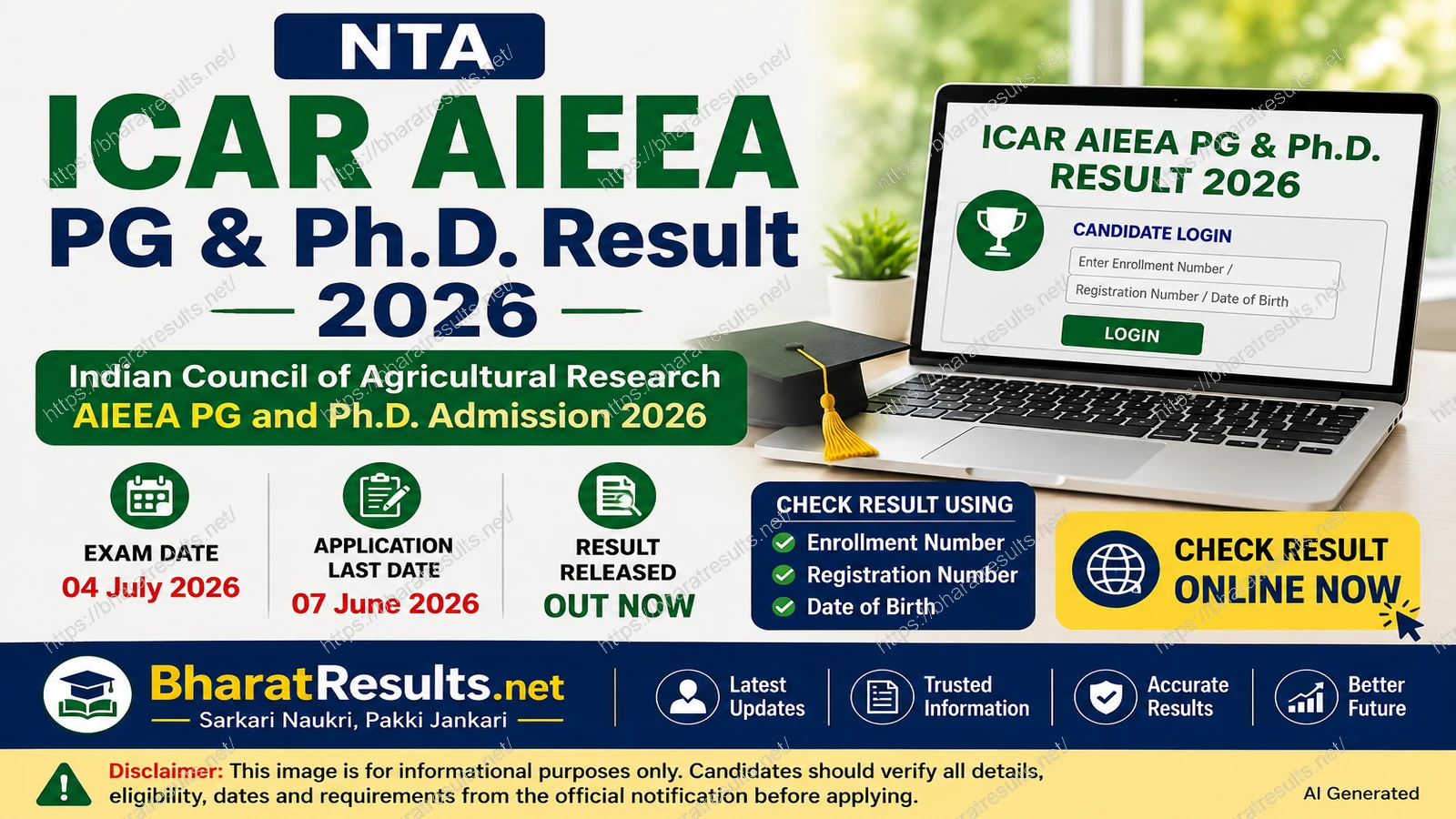 NTA ICAR AIEEA PG & Ph.D. Result 2026 – Check Result 1 NTA ICAR AIEEA PG Ph.D Result 2026 CheckResult