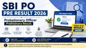 SBI PO Pre Result 2026