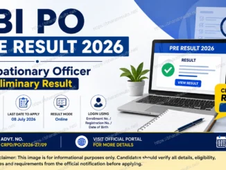 SBI PO Pre Result 2026