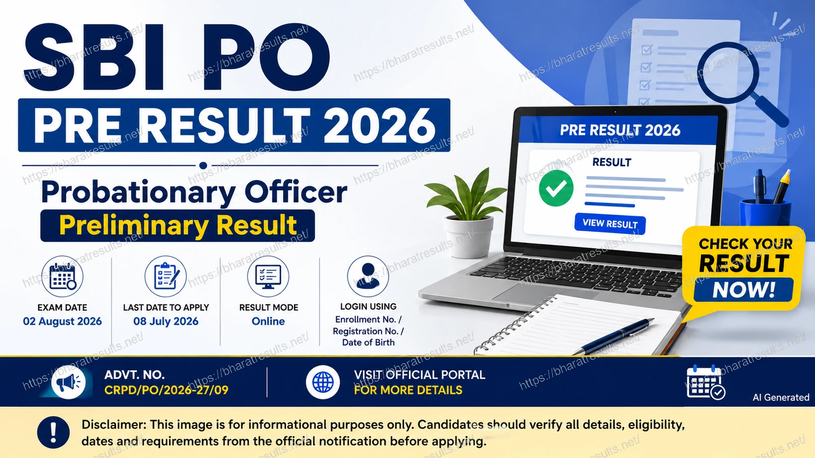 SBI PO Pre Result 2026 – Out 1 SBI PO Pre Result 2026