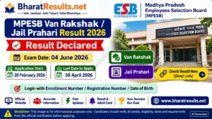 MPESB Van Rakshak Jail Prahari Result 2026